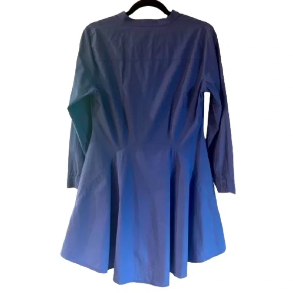 NWOT Zara Short Poplin Dress Blue Size S - Picture 5 of 7